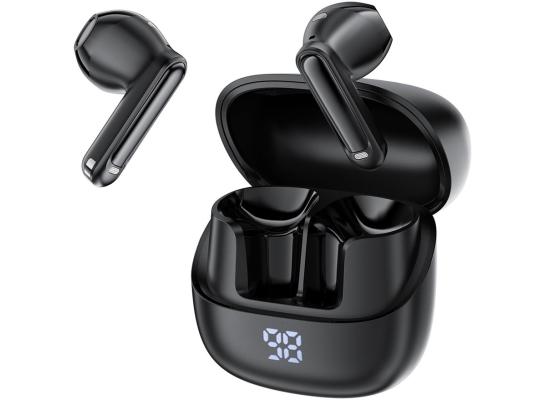 ACEFAST W2 TWS Bluetooth-Compatible Earbuds Active Noise Cancelling Earphones with LED Display Charging Case - Black